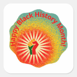 Black History Maand vibes, Afrikaans erfgoed Vierkante Sticker