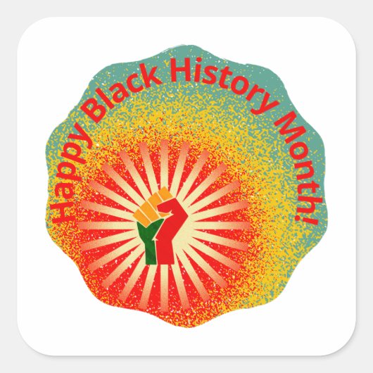 Black History Maand vibes, Afrikaans erfgoed Vierkante Sticker (Voorkant)