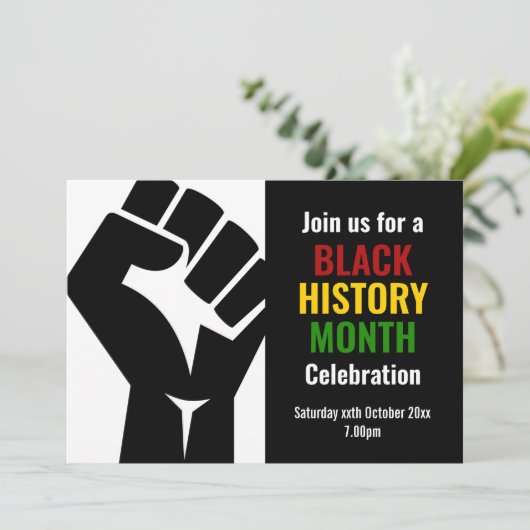 BLACK HISTORY MAAND viering BHM-evenement Kaart (Staand voorkant)