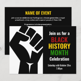 BLACK HISTORY MAAND viering BHM-evenement Kaart