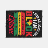 Black History Maand zolang ik Black Prid ben Fleece Deken (Voorkant (Horizontaal))