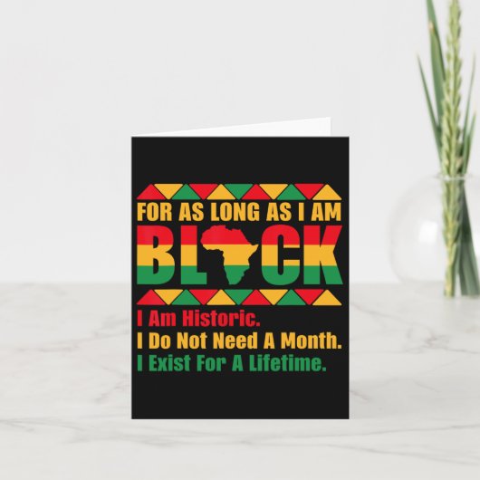 Black History Maand zolang ik Black Prid ben Kaart (Voorkant)
