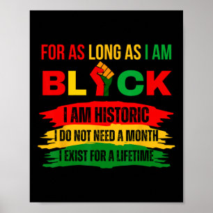 Black History Maand zolang ik Black Prid ben Poster