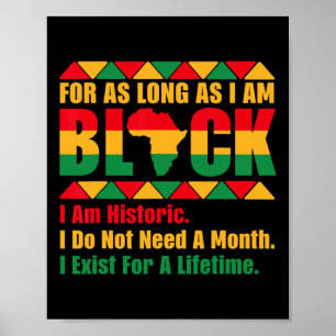 Black History Maand zolang ik Black Prid ben Poster