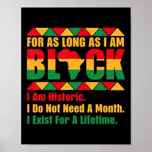 Black History Maand zolang ik Black Prid ben Poster (Voorkant)