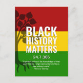 Black History Marcus Garvey Quote BHM Briefkaart (Voorkant)