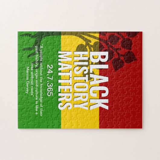 Black History Marcus Garvey Quote BHM Legpuzzel (Horizontaal)