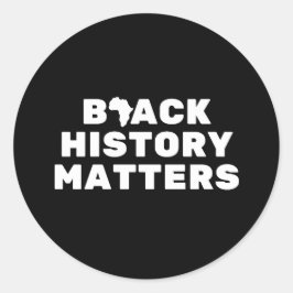 Black History Matters Ronde Sticker