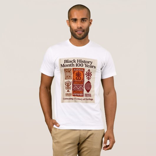 Black History Month 100th Anniversary T-Shirt (Voorkant volledig)