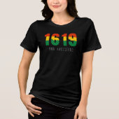 Black History Month 1619 Afro Flag T-Shirt (Voorkant)