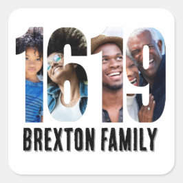 Black History Month 1691 Personalized Photo Frame Vierkante Sticker