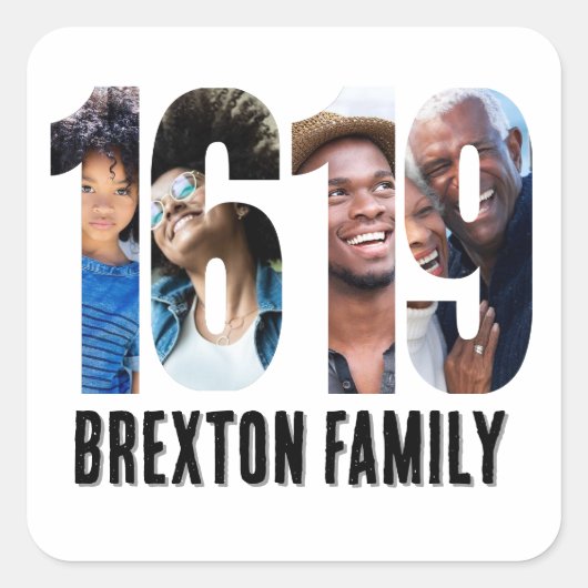 Black History Month 1691 Personalized Photo Frame Vierkante Sticker (Voorkant)