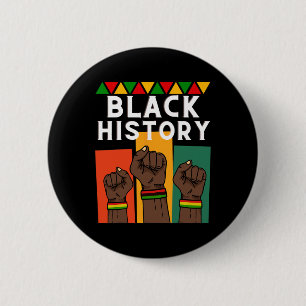 Black History Month 2025 Afro-Amerikaans voor Man Ronde Button 5,7 Cm