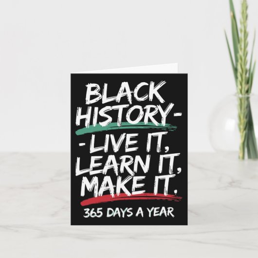 Black History Month 2025 Live It Learn It Make It Kaart (Voorkant)