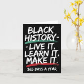 Black History Month 2025 Live It Learn It Make It Kaart (Gele Bloem)