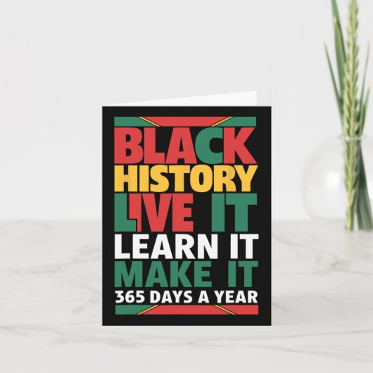 Black History Month 2025 Live It Learn It Make It Kaart (Voorkant)