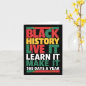 Black History Month 2025 Live It Learn It Make It Kaart (Gele Bloem)