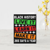 Black History Month 2025 Live It Learn It Make It Kaart (Gele Bloem)