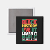 Black History Month 2025 Live It Learn It Make It Magneet (Voorkant / Achterkant)