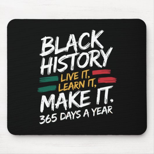 Black History Month 2025 Live It Learn It Make It Muismat (Voorkant)