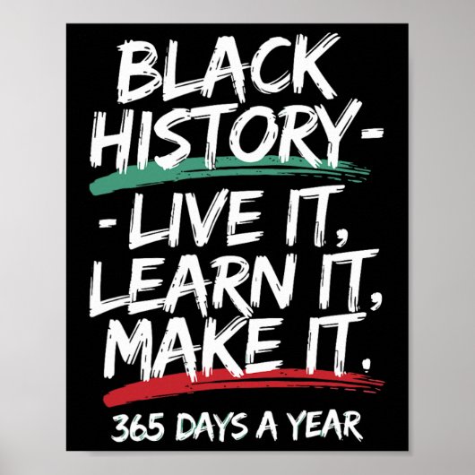 Black History Month 2025 Live It Learn It Make It Poster (Voorkant)