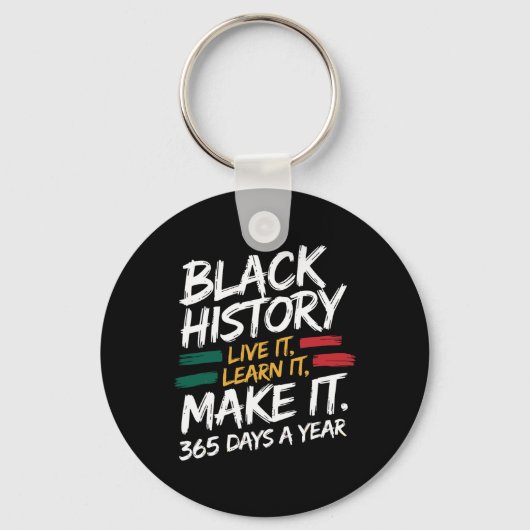 Black History Month 2025 Live It Learn It Make It Sleutelhanger (Voorkant)