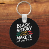 Black History Month 2025 Live It Learn It Make It Sleutelhanger (Voorkant)