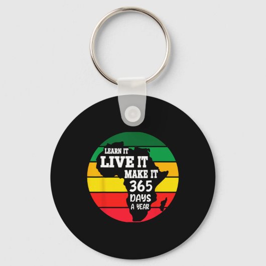Black History Month 2025 Live It Learn It Make It Sleutelhanger (Voorkant)