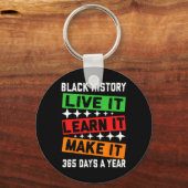 Black History Month 2025 Live It Learn It Make It Sleutelhanger (Voorkant)