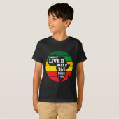 Black History Month 2025 Live It Learn It Make It T-shirt (Voorkant volledig)