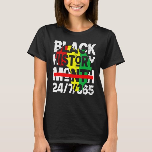 Black History Month 247365 2023 Proud African Mela T-shirt (Voorkant)