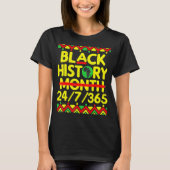 Black History Month 247365 Africa Map Melanin 2023 T-shirt (Voorkant)