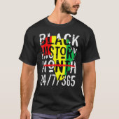 Black History Month 247365 Africa Map Melanin 2023 T-shirt (Voorkant)