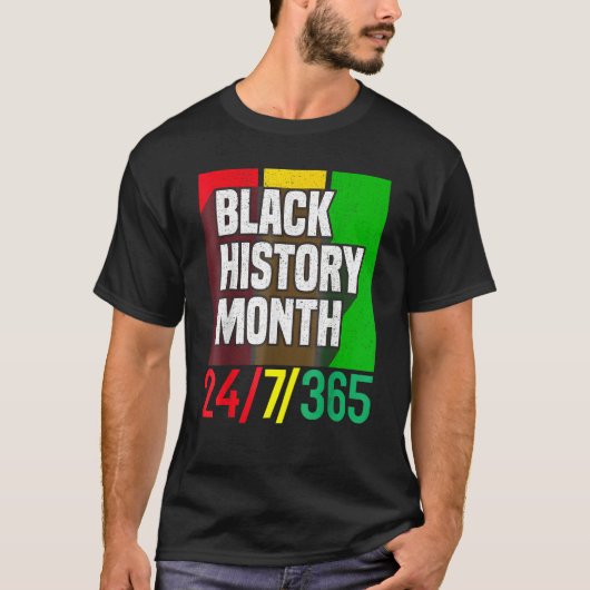 Black History Month 247365 African American Melani T-shirt (Voorkant)