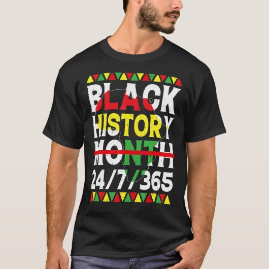 Black History Month 247365 African American Melani T-shirt (Voorkant)