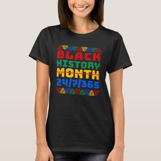 Black History Month 247365 African Melanin Freedom T-shirt (Voorkant)