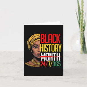 Black History Month 247365 Afrikaanse Melanin Prid Kaart