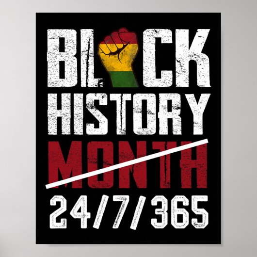 Black History Month 247365 Geschenken Afro-Amerika Poster (Voorkant)