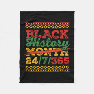 Black History Month 247365 Mannen Vrouwen Kinder B Fleece Deken