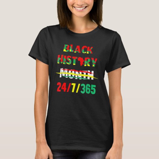 Black History Month 247365 Melanin Afro African Pr T-shirt (Voorkant)