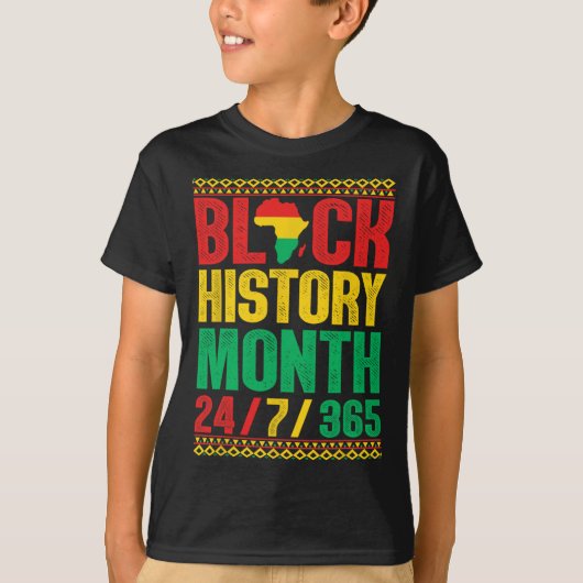 Black History Month 247365 Shirt Afrika voor manne (Voorkant)