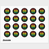 Black History Month 24 7 265 African Pride Mannen Ronde Sticker (Vel)