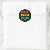 Black History Month 24 7 265 African Pride Mannen Ronde Sticker (Tas)