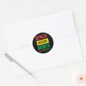 Black History Month 24 7 265 African Pride Mannen Ronde Sticker (Envelop)
