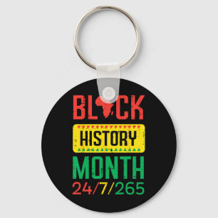 Black History Month 24 7 265 Afrikaanse trots mann Sleutelhanger
