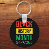 Black History Month 24 7 265 Afrikaanse trots mann Sleutelhanger (Voorkant)