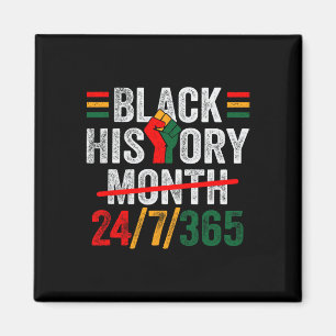 Black History Month 24 7 365 eerste Afrikaanse Man Magneet