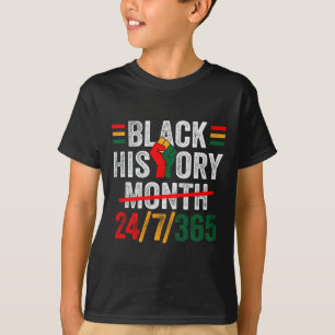 Black History Month 24 7 365 eerste Afrikaanse Man T-shirt