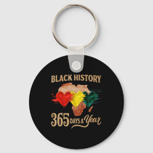 Black History Month 365 dagen kaart Afro Afro-Amer Sleutelhanger