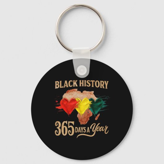 Black History Month 365 dagen kaart Afro Afro-Amer Sleutelhanger (Voorkant)